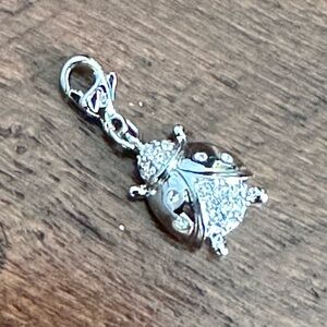 Swarovski Ladybug Silver Charm